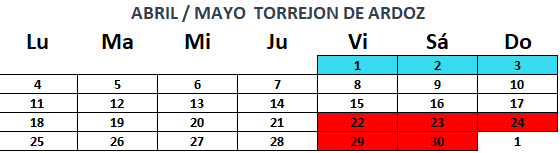 socorrismo abril Torrejón 22